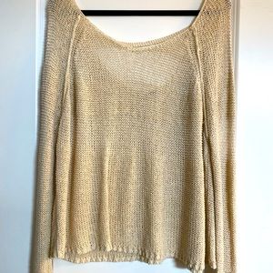 Free People Cream Crochet Top, Size M